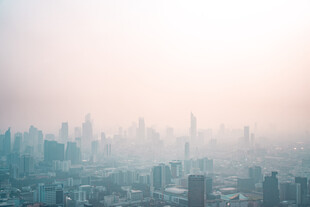 雾中都市景观