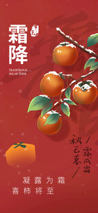 霜降时节枝头挂的甜柿