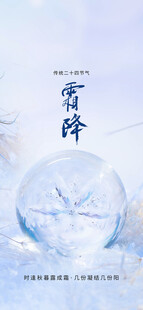 霜降节气海报