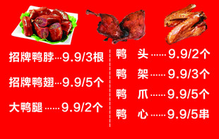 卤味熟食价格展示