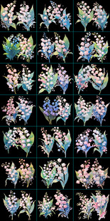 七彩铃兰花