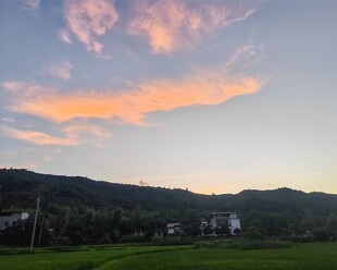 乡村日暮美景