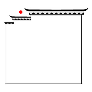中式屋檐建筑轮廓图