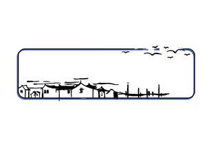 中式水乡风景简笔画