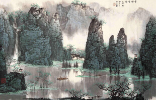 水墨山水意境图