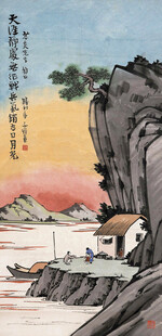 日式山水风景绘画