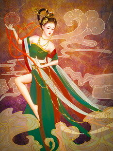 敦煌飞天神女舞姿曼妙