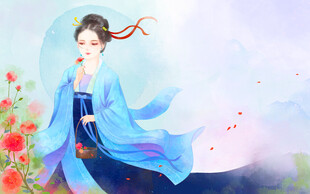 古风飘逸的汉服女子