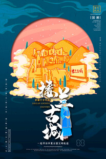 古风建筑与落日美景