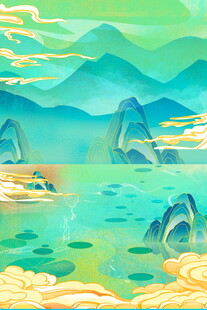 梦幻山海间的奇幻景象