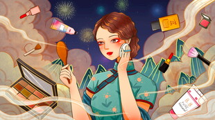 女孩沉浸于多样电子设备世界