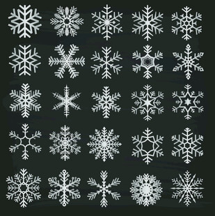 多样雪花图案集合
