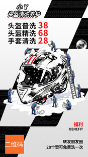 头盔手套套装促销海报