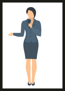 商务女性展示姿态
