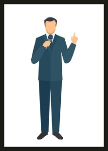商务男士手势示意
