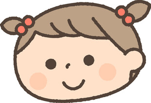 扎双马尾的可爱小女孩