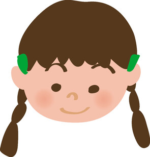 扎双辫的可爱小女孩