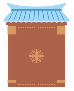 中式传统建筑门