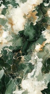 抽象水墨风绿色纹理图案