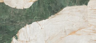 白色山体与绿色植被景观