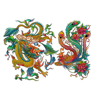龙凤呈祥传统精美图案