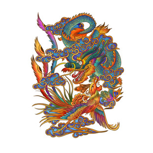 彩色奇幻蝎子图案设计