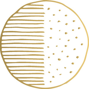 金色半圆图案设计元素