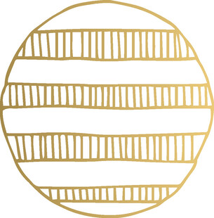 金色条纹圆形装饰图案