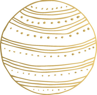 金色条纹装饰圆球图案