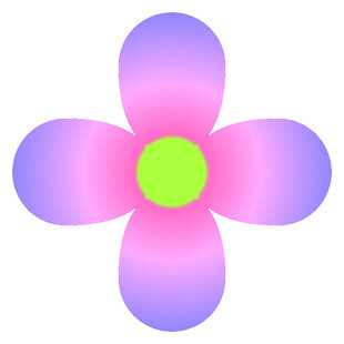 多彩渐变四瓣花图案