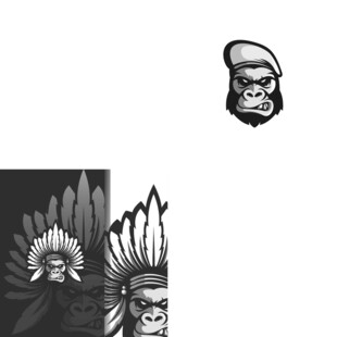 印第安人形象图案设计元素