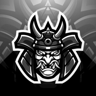 武士头盔标志设计