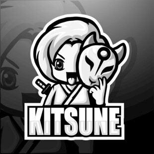 狐主题卡通角色KITSUNE