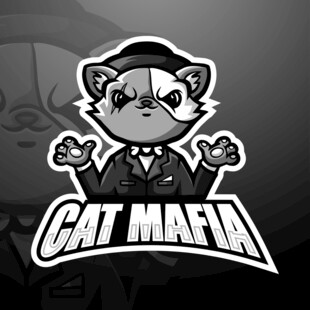 猫黑帮标志设计