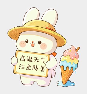 小兔子提示牌