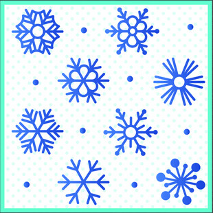 蓝色雪花图案设计素材