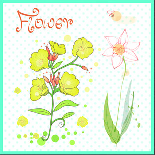 手绘花卉插画