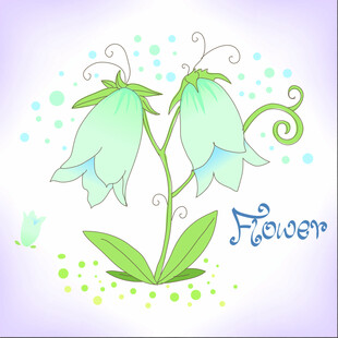 手绘铃兰花插画