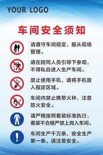 车间安全须知海报