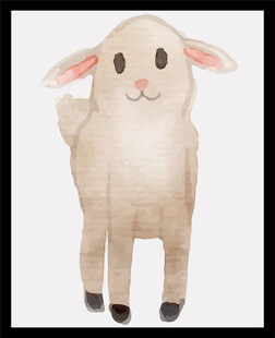 可爱卡通小羊插画形象