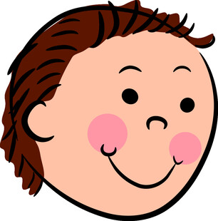 微笑的卡通小孩头像