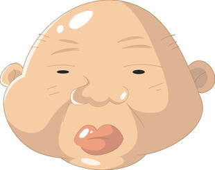 可爱婴儿搞怪表情