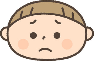 愁容满面的卡通小孩
