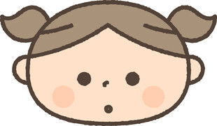 双马尾萌娃惊讶表情