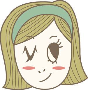俏皮眨眼女孩头像