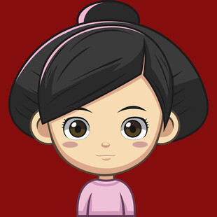 可爱丸子头女孩形象