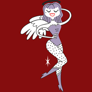 梦幻翅膀女孩俏皮起舞