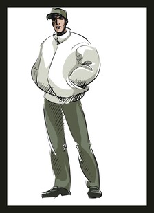休闲装扮男子插画