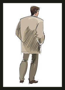男士背影时尚穿搭展示