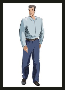男士休闲装展示